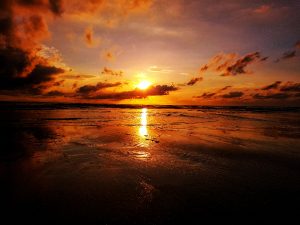Sonnenuntergang am Sylter Strand