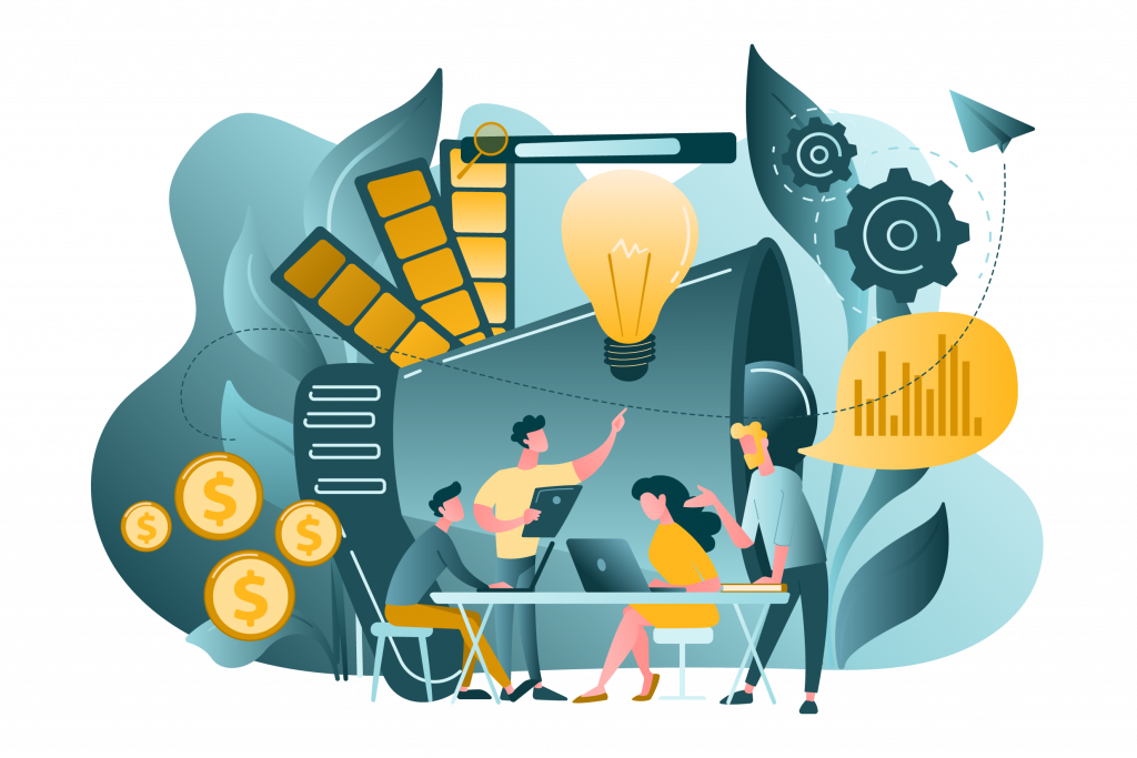 Grafik eines Marketingteams