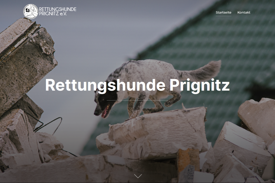 Webdesign der Rettungshundestaffel Prignitz e.V.