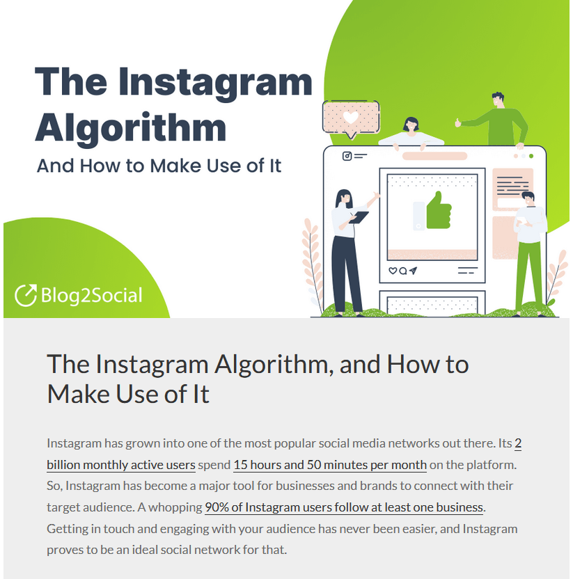 Blogbeitrag Instagram Algorithmus
