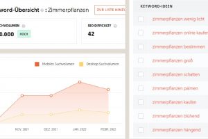 Keywordrecherche Ubersuggest